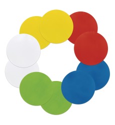 Self-Stick Dry Erase Circles, 5 Assorted Colors, 10" Dia., 10 Count