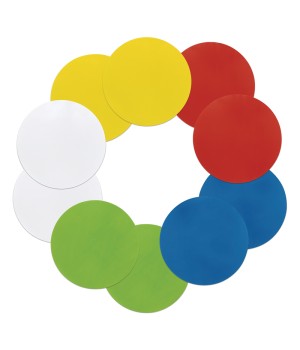 Self-Stick Dry Erase Circles, 5 Assorted Colors, 10" Dia., 10 Count