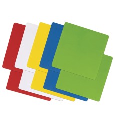 Self-Stick Dry Erase Squares, 5 Assorted Colors, 10" x 10", 10 Count