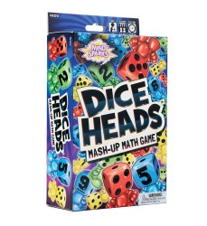 DiceHeads Math Game, Assorted Colors, Assorted Sizes, 79 Pieces