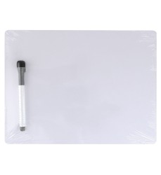 Dry Erase Whiteboard, 1-Sided, Plain, with Marker/Eraser, 9" x 12"