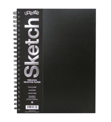 Poly Cover Sketch Book, Heavyweight, 12" x 9", 75 Sheets