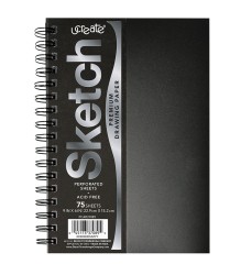 Poly Cover Sketch Book, Heavyweight, 9" x 6", 75 Sheets