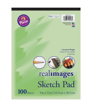 Sketch Pad, Standard Weight, 9" x 12", 100 Sheets