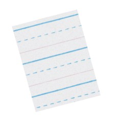 Sulphite Handwriting Paper, Dotted Midline, Grade 2, 1/2" x 1/4" x 1/4" Ruled Long, 10-1/2" x 8", 500 Sheets