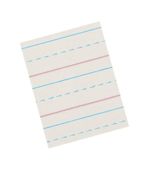 Newsprint Handwriting Paper, Dotted Midline, Grade 2, 1/2" x 1/4" x 1/4" Ruled Short, 8" x 10-1/2", 500 Sheets