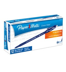 Eraser Mate® Pen, Blue, 12-Pack