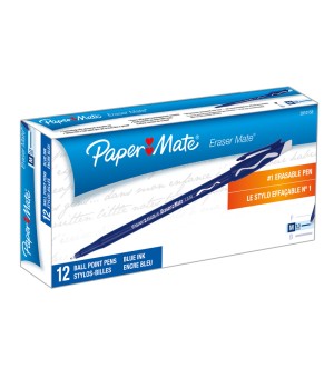 Eraser Mate® Pen, Blue, 12-Pack