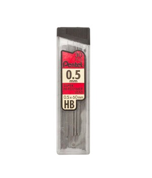 HB Super Hi-Polymer Leads, 0.5mm, Black, 30 leads