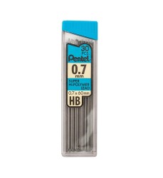 HB Super Hi-Polymer Leads, 0.7mm, Black, 30 leads