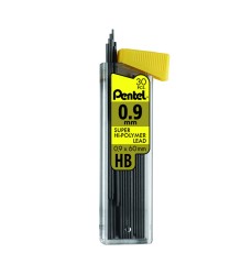 Super Hi-Polymer Lead Refill (0.9mm) Medium, HB, 30 pcs/Tube