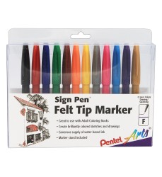 Sign Pen®, Fine Point Color Markers, Assorted, Pack of 12