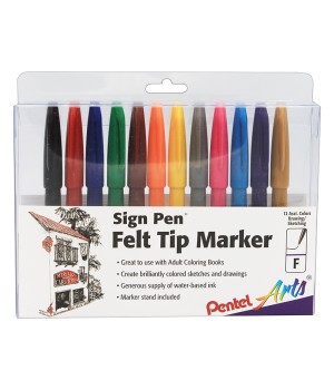 Sign Pen®, Fine Point Color Markers, Assorted, Pack of 12