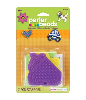 Small Fun Shaped Pegboards for Fuse Beads, Pack of 5
