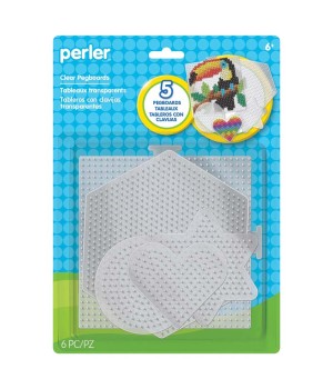 Small & Large Basic Shapes Clear Pegboards, Pack of 5