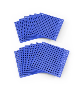 Plus-Plus® Baseplates, Classroom Pack, Blue, Set of 12