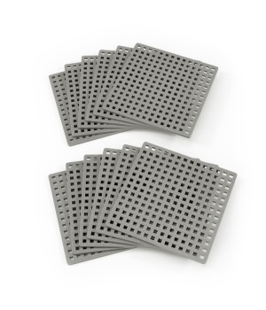 Plus-Plus® Baseplates, Classroom Pack, Gray, Set of 12
