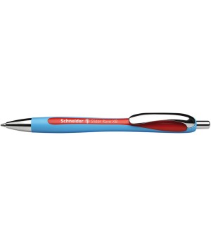 Slider Rave XB Refillable + Retractable Ballpoint Pen, 1.4 mm, Red Ink, Single Pen