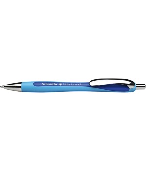 Slider Rave XB Refillable + Retractable Ballpoint Pen, 1.4 mm, Blue Ink, Single Pen