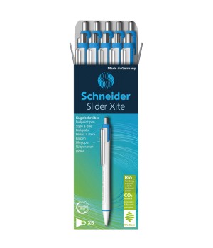 Slider Xite XB Refillable + Retractable Ballpoint Pen, 1.4 mm, Black Ink, Box of 10 Pens