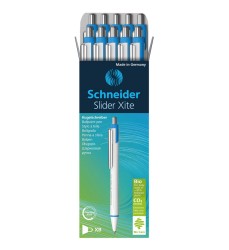 Slider Xite XB Refillable + Retractable Ballpoint Pen, 1.4 mm, Red Ink, Box of 10 Pens