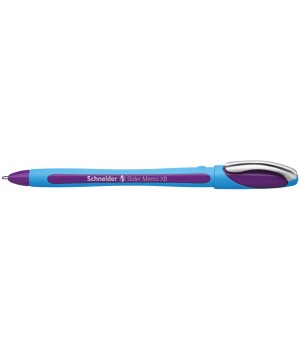 Slider Memo XB Ballpoint Pen, 1.4 mm, Violet Ink, Box of 10 Pens
