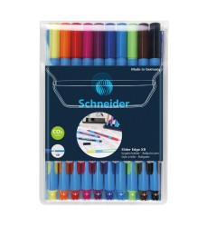Slider Edge XB Ballpoint Pen, 1.4 mm, 10 Assorted Ink Colors in Reusable Wallet