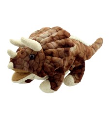 Baby Dinos Puppet, Triceratops, Brown