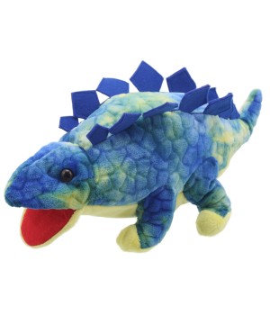 Baby Dinos Puppet, Stegosaurus, Blue