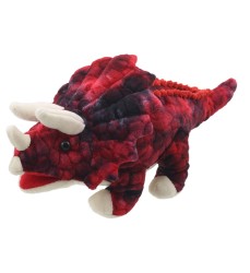 Baby Dinos Puppet, Triceratops, Red