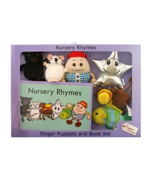 Nursery Rhymes Finger Puppets and Book Set