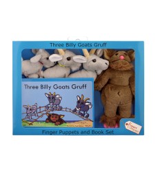 The Three Billy Goats Gruff Finger Puppets and Book Set