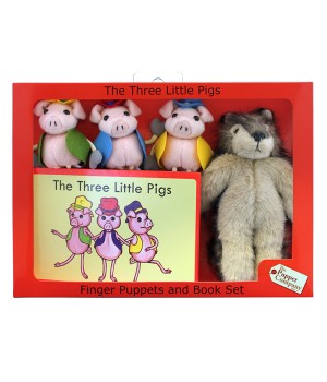 The Three Little Pigs Finger Puppets and Book Set