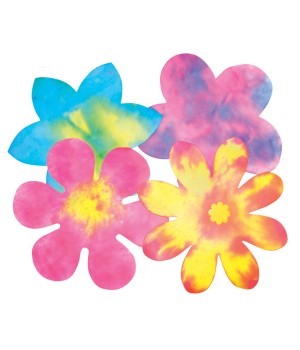Color Diffusing Paper Flowers, Pack of 80