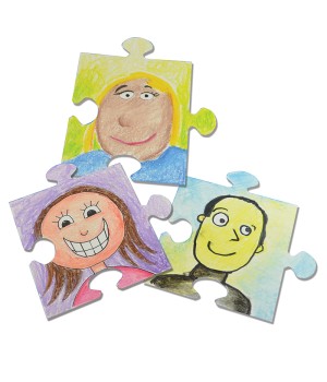 We All Fit Together Giant Puzzle Pieces, Pack of 30