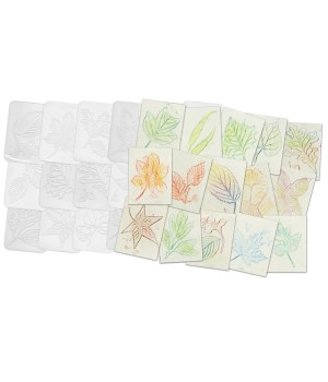 Leaf Rubbing Plates, Pack of 16