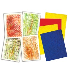 Texture Rubbing Plates, Pack of 4