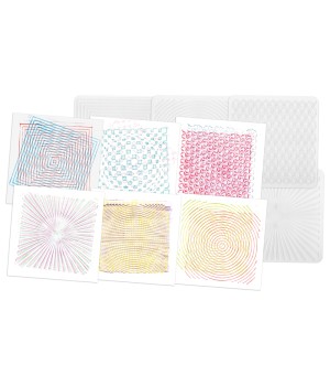 Optical Illusion Rubbing Plates, Pack of 6