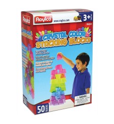 Crystal Color Stacking Blocks, Set of 50