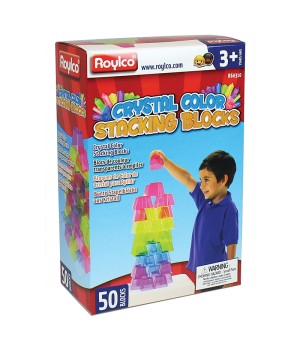 Crystal Color Stacking Blocks, Set of 50