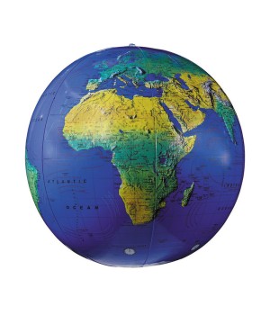 Inflatable Topographical Globe, 12"