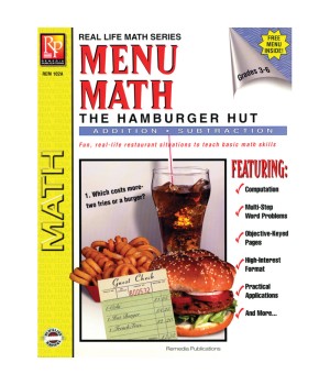 Menu Math: The Hamburger Hut Book, Addition & Subtraction