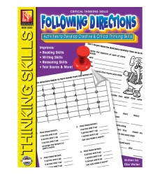 Critical Thinking Skills, Following Directions Activity Book