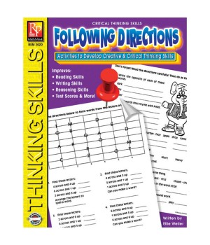 Critical Thinking Skills, Following Directions Activity Book