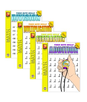 Timed Math Drills: 4 Book Set