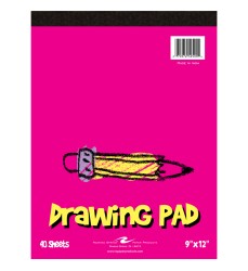 Kid's Drawing Pad, 9" x 12", 40 Sheets
