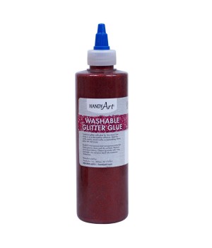 Washable Glitter Glue, 8 oz., Red