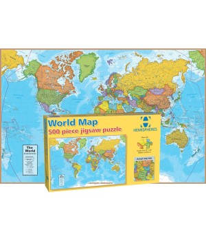 World Map Jigsaw Puzzle, 500 Pieces