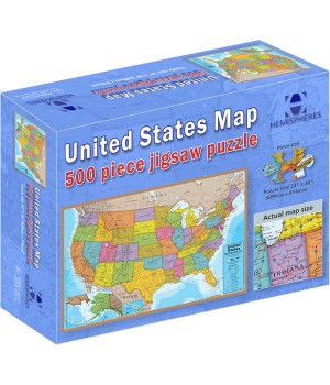 USA Puzzle, 24" Height, 36" Width, 500 Pieces