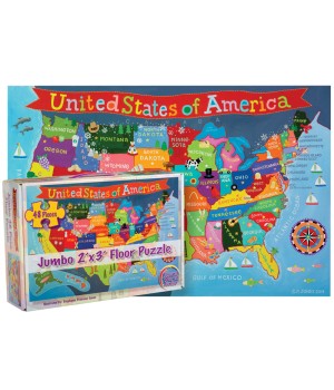 United States Floor Puzzle for Kids, 48 Pieces